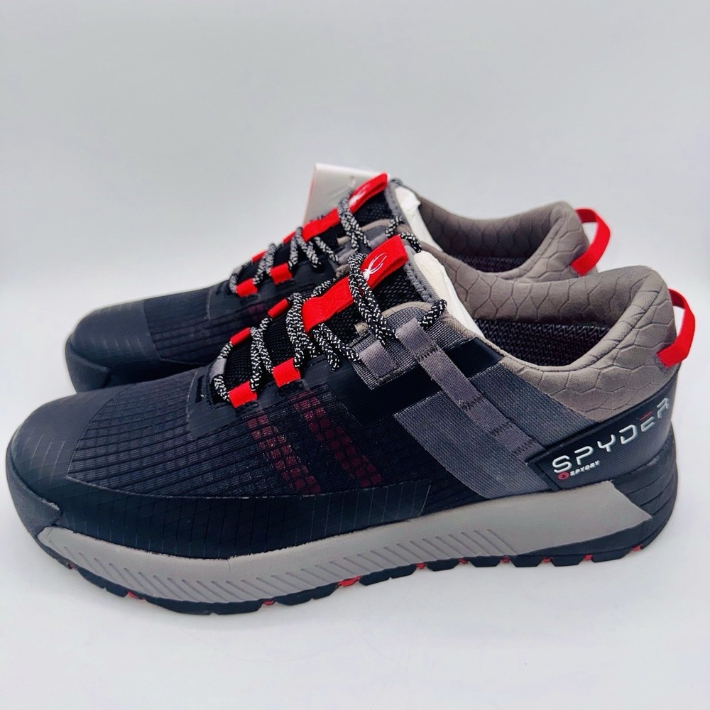 Spyder Blackburn Sneakers Men's Size 12 Black Gray Red - Picture 10 of 16